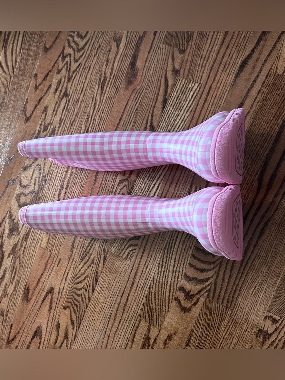 pink gingham The Original Muck Boot Company boots NEW NIB women’s size 9 - Picture 8 of 16